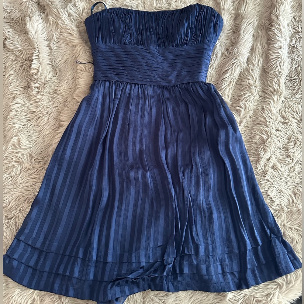 royal blue strapless dress